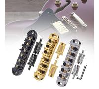 Electric Guitar Bridge Replacement 6 String Guitar Bridge Roller Saddles Guitar Bridge Tailpiece