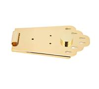 Electric Guitar Bridge Replacement, High Reliability High Performance Guitar Bridge Easy Operate Fan Shape Durable for Semi Hollow Electric Guitar(gold)