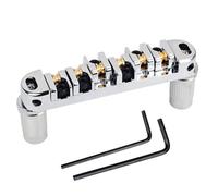 Electric Guitar Bridge Replacement Metal 6 String Guitar Bridge Professional Roller Saddles Bridge Tailpiece Enduring