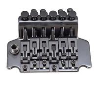 Electric Guitar Bridge Replacement Parts 6 Strings Guitar Tremolo Bridge Double Roll Tailpiece Saddle Material Guitar (Color : Black)