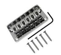 Electric Guitar Bridge Replacement Parts Electric Guitar 78Mm Fixed String Bridge Fixed String Pulling Plate Rear String Instrument Accessories (Color : Silver)