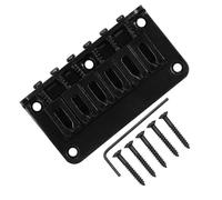 Electric Guitar Bridge Replacement Parts Electric Guitar 78Mm Fixed String Bridge Fixed String Pulling Plate Rear String Instrument Accessories (Color : Black)