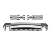 Electric Guitar Bridge Replacement Parts Golden Electric Guitar Bridge Stop Bar Tailpiece Guitar Bridge Replacement (Color : Silver)