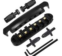 Electric Guitar Bridge Replacement Parts Roller Guitar Bridge Locking Tune Bridge Tailpiece Tail For Electric Guitar (Color : Black)