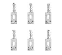 Electric Guitar Bridge Saddles, 6pcs Single Locking Metal Tremolo Bridge Saddles with Screw Spring for Electric Guitar (Silver)