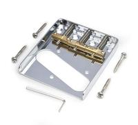 Electric Guitar Bridge, Vintage 6 String Telecaster Bridge with Standard Saddles ABR Bridge Musical Instrument Accessories (Silver)