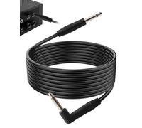 Electric Guitar Cable, TRS 1/4 Inch 6.35mm Right Angle Stereo Jack Lead Instrument Cable for Balanced Electric Guitar Bass Keyboard Piano Amplifier Mixer Studio Monitor Audio Cord(1.5M)