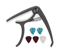 Electric Guitar Chapo Durable Memory Cover ABS Material with 5PCs Guitar Picks for Mandolin Banjo, Sound for Acoustic Electrics (Black)
