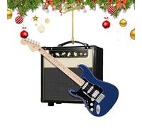 Electric Guitar Christmas Ornament - 2D Flat Acrylic Music Themed Tree Decoration for Musicians, Rockers & Music Lovers | Band, Rock and Roll, Musician Gift for Christmas Tree & Home Decor
