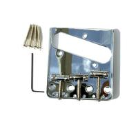 Electric guitar chrome 3 saddle tele bridge telecaster style pickup slot new
