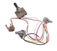 Electric Guitar Circuit Assembly Double Double Electronic Circuit 1 Volume 1 Tone Three-position Converter With Output Port(Black)