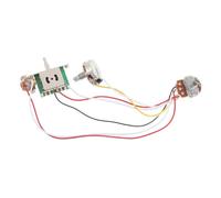 Electric Guitar Circuit Control Plate 1t1v Chrome 3-way | Metal Pvc Plastic Build, 6.35mm Jack Lead, Stable Signal Transmission for Practice and Performance