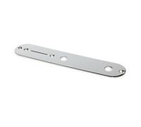 Electric Guitar Control Plate, Metal Panel, 160 x 32 mm, Pre-Drilled Holes (Silver Chrome)