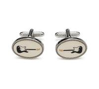 Electric Guitar Cufflinks for Men - Onyx Art CK1085 Black Guitar Cuff Links, Music Gift for Guitarists, Musicians and Formal Shirts