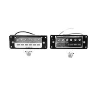 Electric Guitar Double Coil Pickup 2 Pcs Metal 6 String - High Sensitivity for Clear Sound, Easy Installation, Ideal for Electric Bass Players