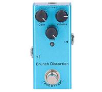 Electric Guitar Effect Pedal Crunch Distortion Mini, True Bypass, Aluminum Alloy, DC 9V - Classic British Rock Sound, Precise Control Knobs, Durable Metal Housing