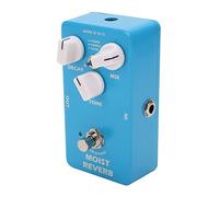 Electric Guitar Effect Pedal Moist Reverb Blue Metal Shell 3 Modes Adjustable Knobs - Enhance Guitar Tone with Studio, Church & Plate Effects, Portable for Live Performance