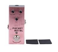 Electric Guitar Effects Pedal, Portable Mini Single Type, Metal Build - Unique Tone Enhancement, Flexible Tuning Knobs, Ideal for Rock and Jazz Performance (AN-04 Pink)