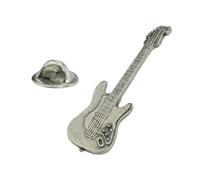 Electric Guitar English Pewter Lapel Pin Badge