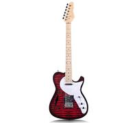 Electric Guitar F Hole Electric Guitar With A C Shaped Neck(Red)