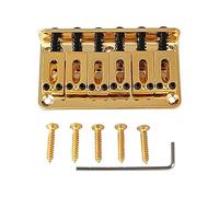 Electric Guitar Fixed Bridge Alloy 6 String Guitar Bridge Roller Tailpiece Hardtail Box With Mounting Screws
