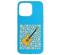 Electric Guitar Floral Flowers Guitarist Spring Summer Case for iPhone 15 Pro Max