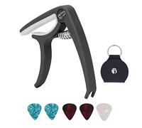 Electric Guitar for Acoustic & Ukulele, Includes 5PCS Guitar Picks, Compatible with Mandolin, Banjo, and More - Essential Electric Guitar Accessories for Musicians (black)