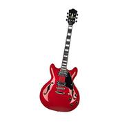 Electric Guitar Full Size Electric Guitar With Red Semi Hollow Stainless Steel Crossbar