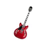 Electric Guitar Full Size Left Handed Electric Guitar Semi Hollow Body Cherry Red