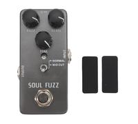 Electric Guitar Fuzz Pedal Adjustable Volume Tone Gain Control Compact Effect Pedal with Non Slip Rubber Pad for Electric Guitar Players Aluminum Alloy Case DC9V Power