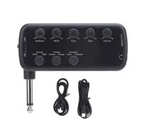 Electric Guitar Headphone Amplifier Professional Rechargeable USB Portable Sound Effects Processor with Acoustic Overdrive Distortion Delay Reverb Chorus Tremolo for Musicians ABS