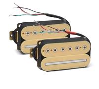 Electric Guitar Humbucker Adjusting Dual Coil Guitar Pickup With 4 Conduct Cable Coil Splitting Black guitar pickup parts (Color : 1Set Off white)