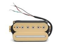 Electric Guitar Humbucker Adjusting Dual Coil Guitar Pickup With 4 Conduct Cable Coil Splitting Black guitar pickup parts (Color : Bridge Off white)