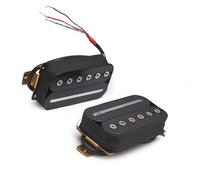Electric Guitar Humbucker Adjusting Dual Coil Guitar Pickup With 4 Conduct Cable Coil Splitting Black guitar pickup parts (Color : 1Set Black)