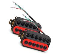 Electric Guitar Humbucker Big Adjustable Screw Dual Coil Guitar Pickup With 4 Conduct Cable/Coil Splitting Electric Guitar Parts Replacement (Color : 1 set)