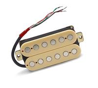 Electric Guitar Humbucker Big Pole Piece Dual Coil Ceramic Magnet Guitar Pickup With 4 Conduct Cable Electric Guitar Parts Replacement (Color : Neck)