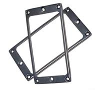 Electric Guitar Humbucker Pickup Surround Rings 2Pcs Metal Frame for Perfect Fit (Black)