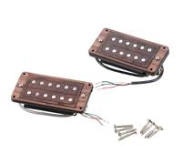 Electric Guitar Humbucker Pickup Upgrade Set Ceramic Coils Wood Housing High Output Easy Mounting Humbucker Replacement