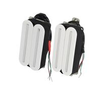 Electric Guitar Humbucker White Pickup Pickup With Stainless Steel Rail Guitar Parts Pickups Set