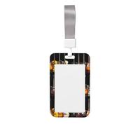 Electric Guitar Id Badge Holder with Detachable Neck Strap, Waterproof Vertical Name Card Holders, for Nurse Students Teachers Staff