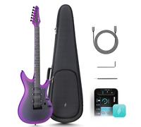 Electric Guitar Inspire 39" Smart Electric Carbon Fiber Guitarra with 15W Wireless Speaker, 20 Distinct Tones, Onboard Presets, Charging Cable, Adjusting Wrench, and Gig Bag