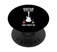 Electric Guitar Is Calling Rock Music Lover Guitarist Band PopSockets Adhesive PopGrip