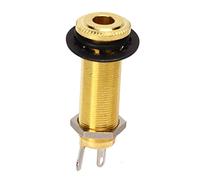 Electric Guitar Jack, Brass Electric Guitar Barrel Jack Cylinder Input/Output Mono Active Long Threaded Jack Guitar Threaded Jack Replacement for Electric Guitar Bass(gold)