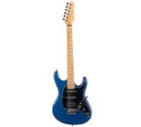 Electric Guitar Jazz Electric Guitar Maple Fretboard Humbucker Pickup Professional Performance Durable(Type 9 Blue)