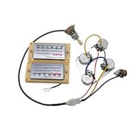 Electric Guitar Kit Gold Cover With Wire Harness Humbucker Pickup Guitar Harness(Beige)
