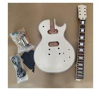 Electric Guitar Kits 1 Set Unfinished Electric Guitar Neck And Black Mahogany Body Guitar Kit DIY All Parts