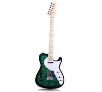 Electric Guitar Kits 22 Fret F Hole Jazz Electric Guitar(Green)