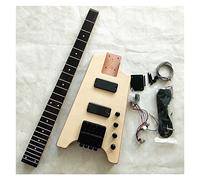 Electric Guitar Kits 41 Inches Unfinished Headless Electric Bass Guitar Mahogany Body&Rosewood Fingerboard