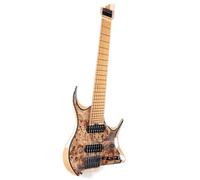 Electric Guitar Kits 7 String 24 Fret Headless Jazz Electric Guitar(Brown)