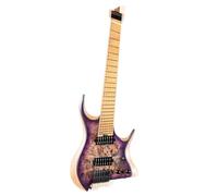 Electric Guitar Kits 7 String 24 Fret Headless Jazz Electric Guitar(Purple)